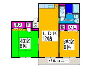 クレ－ルタウンの物件間取画像